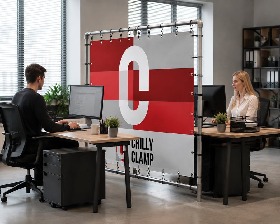 Pregradne stene iz cevnih spojnikov Chilly Clamp